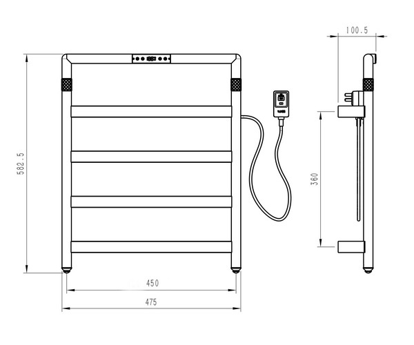 полотенцесушитель WONZON & WOGHAND KÖLN 475х582